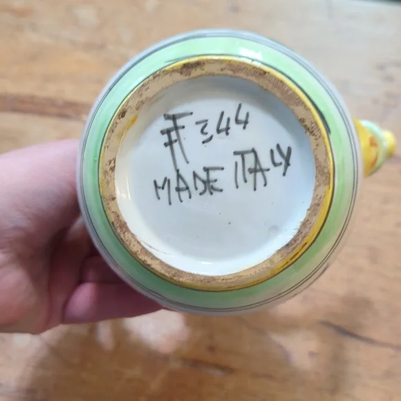 Mid Century Majolica Espresso Pitcher - Picture 6 of 10